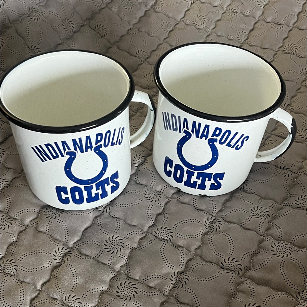 NFL Indianapolis Colts White and Blue Mugs